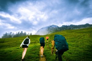 How do you breathe when hiking uphill?